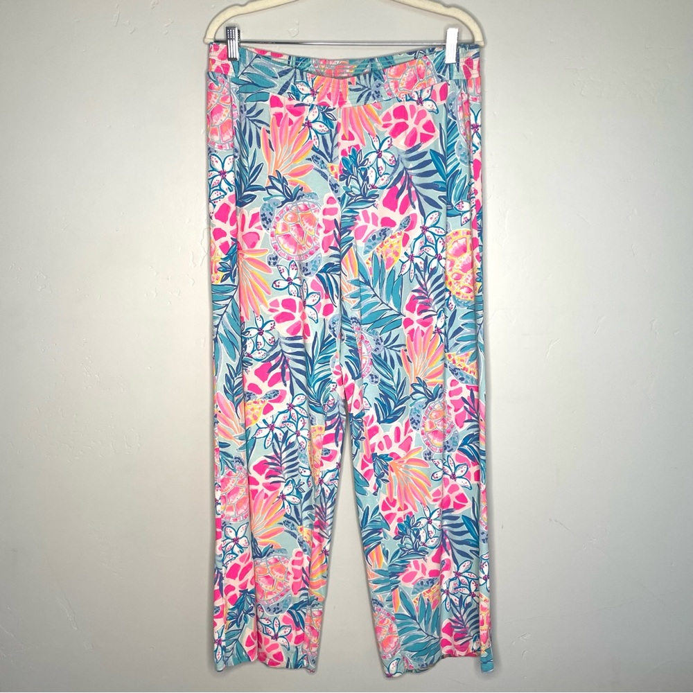 Lilly Pulitzer Lorena Breezy‎ Palazzo Pants Large Tropical